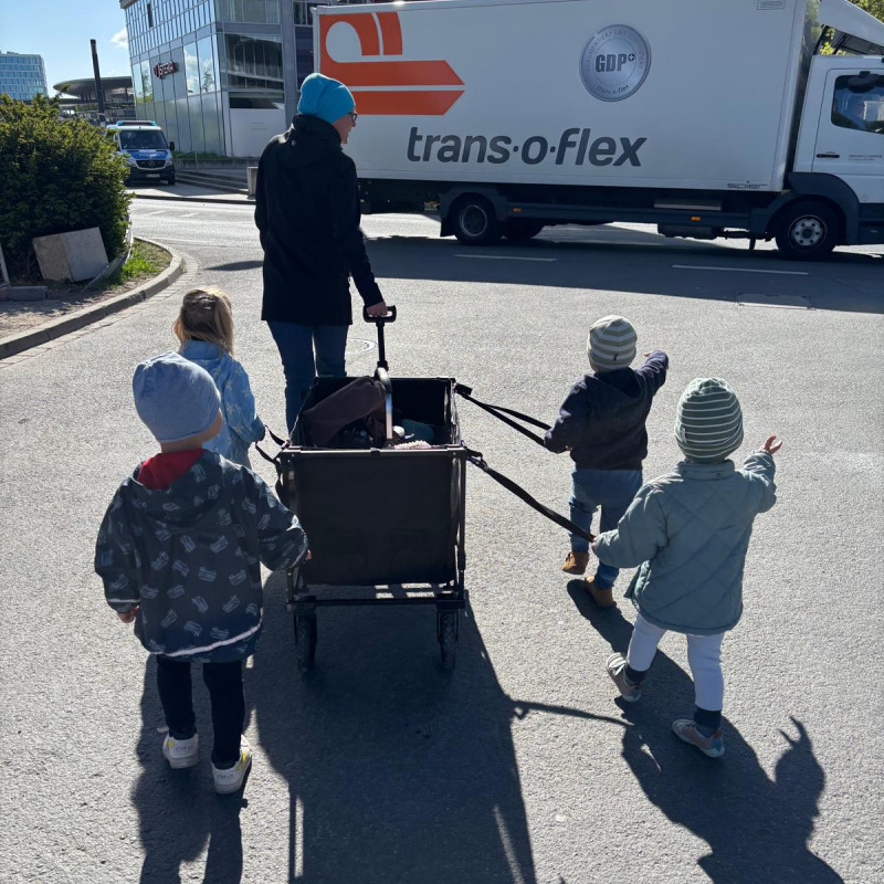 Mit dem Bollerwagen unterwegs